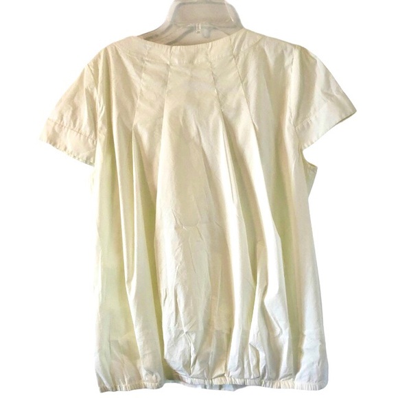 BCBGMaxAzria Cream Color RuffleTop Covered Buttons - Picture 2 of 7